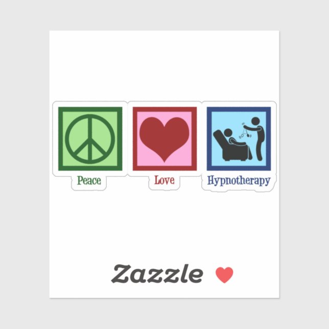 Hypnotherapeut Peace Liebe Hypnotherapie Aufkleber (Blatt)