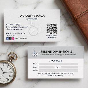 Hypnotherapie-Klinikgeschäft   Minimalistische Ter Visitenkarte