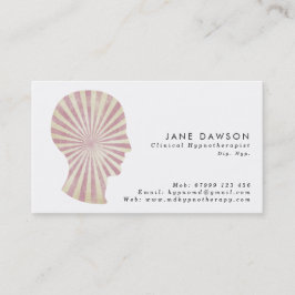 Hypnotherapist Sonnendurchbruch der Trance rosa Visitenkarte
