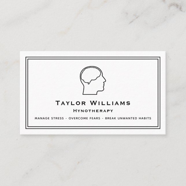 Hypnotherapy Psychiatrist Psychologist Mindfulness Visitenkarte (Vorderseite)