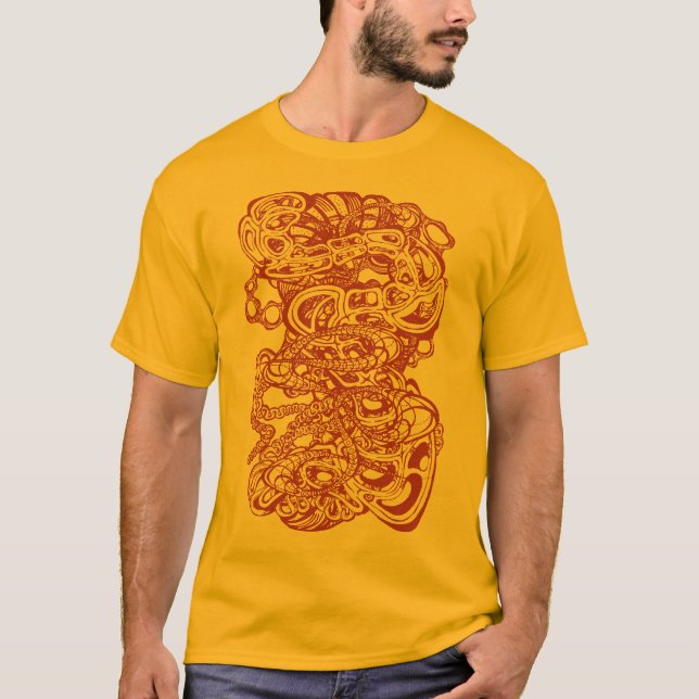 Hypnotic Amorphous Phantasmagoric Modern Groovy  T-Shirt (Vorderseite)