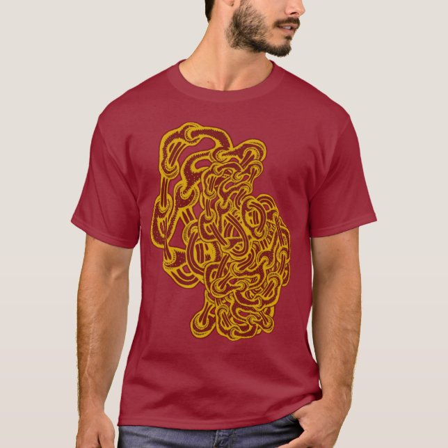 Hypnotic Amorphous Phantasmagoric Modern Groovy T-Shirt (Vorderseite)
