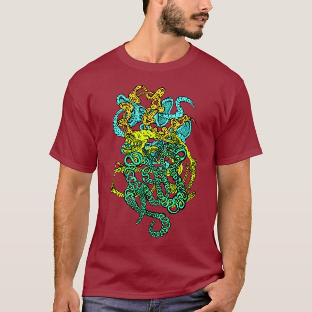 Hypnotic Amorphous Phantasmagoric Modern Groovy  T-Shirt (Vorderseite)