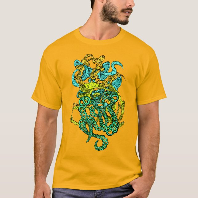 Hypnotic Amorphous Phantasmagoric Modern Groovy  T-Shirt (Vorderseite)