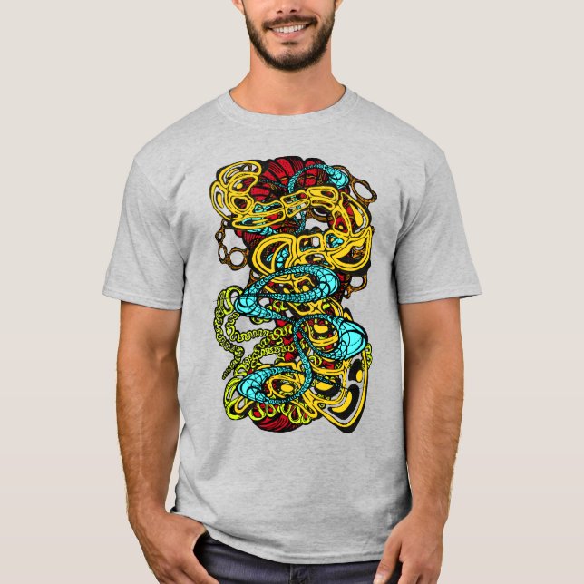 Hypnotic Amorphous Phantasmagoric Modern Groovy  T-Shirt (Vorderseite)