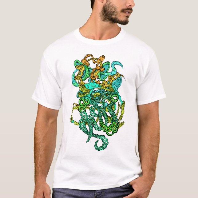 Hypnotic Amorphous Phantasmagoric Modern Groovy  T-Shirt (Vorderseite)