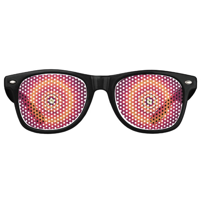 Hypnotic Bull's Eye Circular Party Shades Partybrille (Vorderseite)