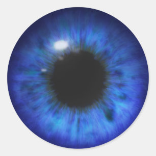 Hypnotic Deep Blue Augen Runder Aufkleber