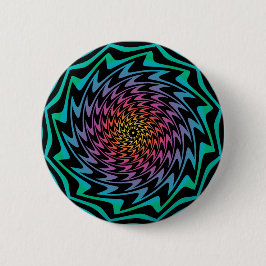 HYPNOTIC DISK Mesmerisierende Neon Cool Zig Zag Sp Button