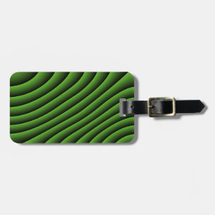 Hypnotic Green Wavy Lines Custom Luggage Tag Gepäckanhänger