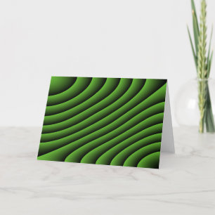 Hypnotic Green Wavy Lines Grußkarte Karte