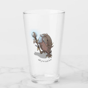 Hypnotic Mystic Armadillo Shaman und Cartoon Glas