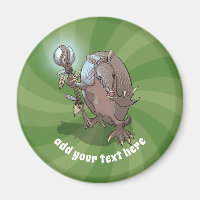 Hypnotic Mystic Armadillo Shaman und Cartoon