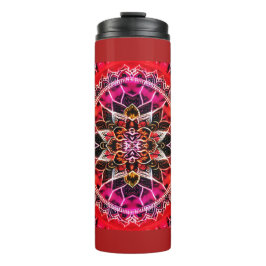 Hypnotic Red Mandala Thermosbecher