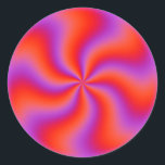 Hypnotic Spiral Optical Illusion Funny Neon Runder Aufkleber<br><div class="desc">Hypnotic Spiral Optical Illusion Funny Neon</div>