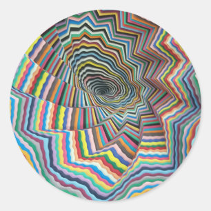 Hypnotic Spiral Runder Aufkleber