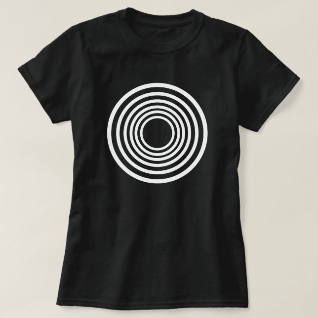 Hypnotic t Shirt mit psychedelischen Kreisen (Design vorne)
