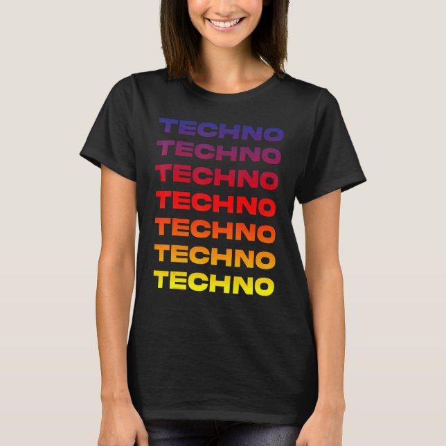 Hypnotic Techno Deep Dub Electronic Beats IDM EDM T-Shirt (Vorderseite)