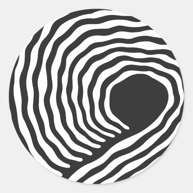 Hypnotic Wave Runder Aufkleber (Vorderseite)