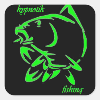 Hypnotik fishing quadratischer aufkleber