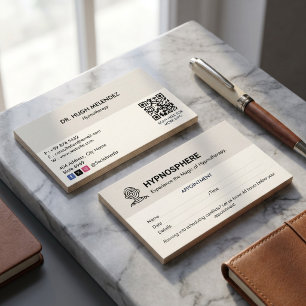 Hypnotiklinik-Geschäft   Minimalistische Terminver Visitenkarte