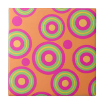 Hypnotisch Orange Rosa Kreis Geometrisches Muster