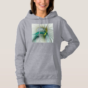 Hypnotische Abstrakt Golden Turquoise Aquamarines Hoodie