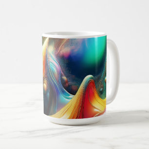 Hypnotische abstrakte Landschaft Kaffeetasse