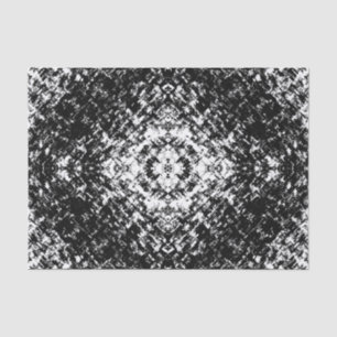 Hypnotische abstrakte schwarz-weiße moderne Kunst Seidenpapier