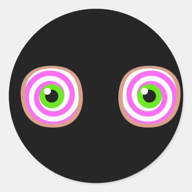 Hypnotische Augen Runder Aufkleber (Vorderseite)