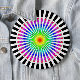 Hypnotische Blume Button