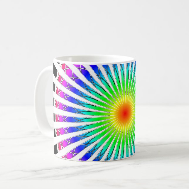 Hypnotische Blume Kaffeetasse (Vorderseite Links)
