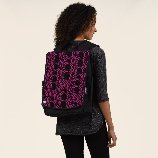 Hypnotische farbenfrohe Pink-Tunnel-Wirbel Rucksack (Ausgewaschen)