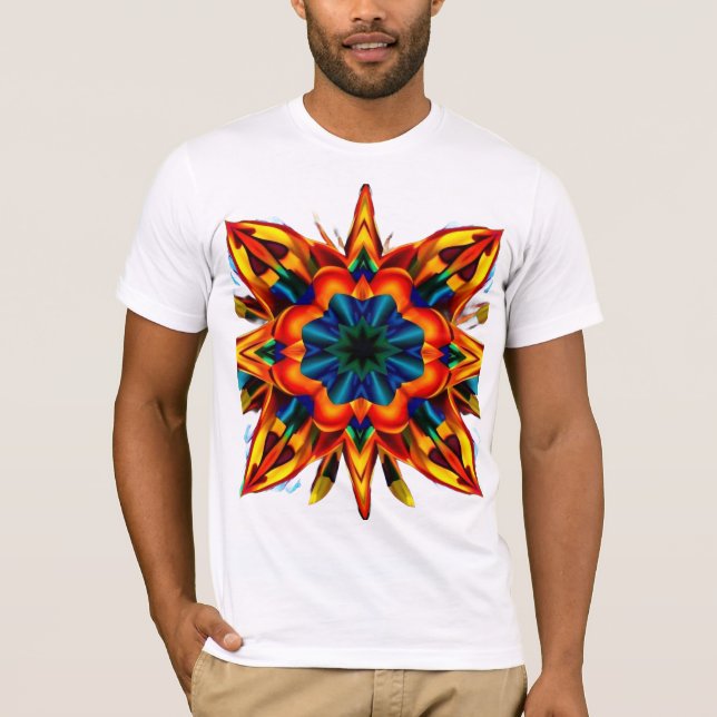 Hypnotische geometrische optische Illusion T-Shirt (Vorderseite)