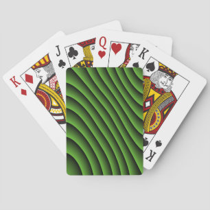 Hypnotische grüne Wavy Lines spielen Karten Spielkarten