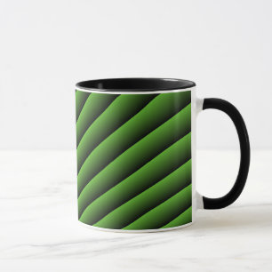 Hypnotische grüne Wavy Lines-Tasse Tasse