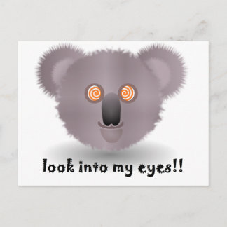 hypnotische Koala Postkarte