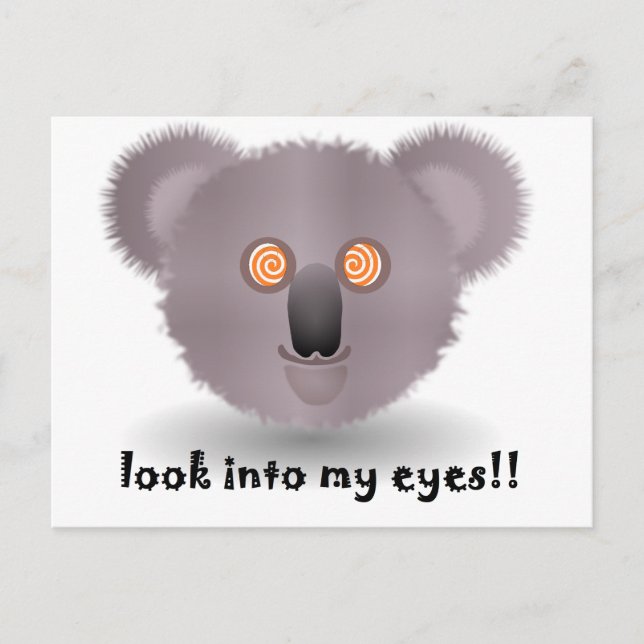 hypnotische Koala Postkarte (Vorderseite)