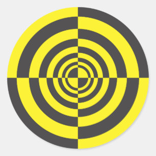 Hypnotische Kreise Runder Aufkleber