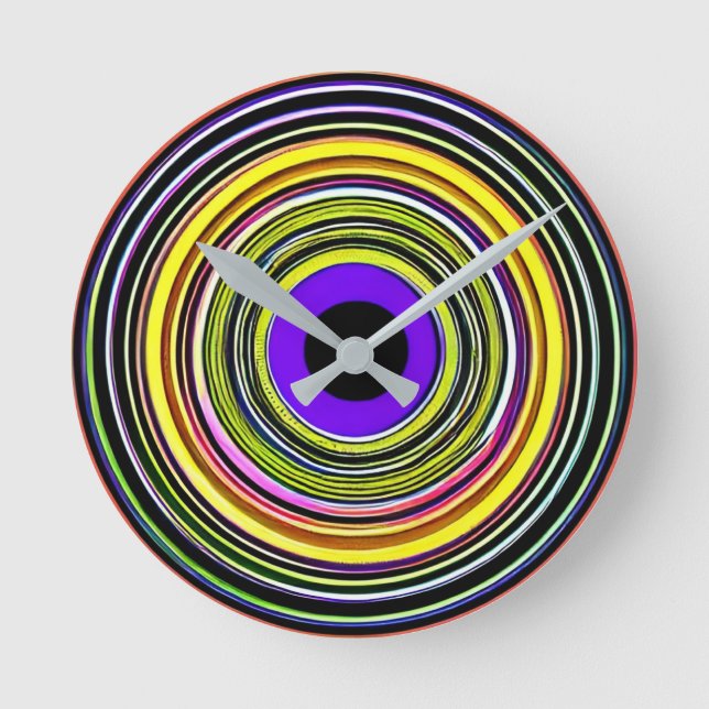 Hypnotische Kreise Uhr (Vorderseite)