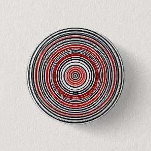 Hypnotische Kreisläufe 3 cm Runde Abzeichen Button