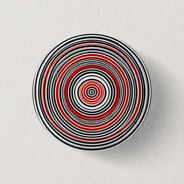 Hypnotische Kreisläufe 3 cm Runde Abzeichen Button (Vorderseite)