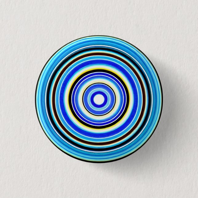 Hypnotische Kreisläufe 3 cm Runde Abzeichen Button (Vorderseite)