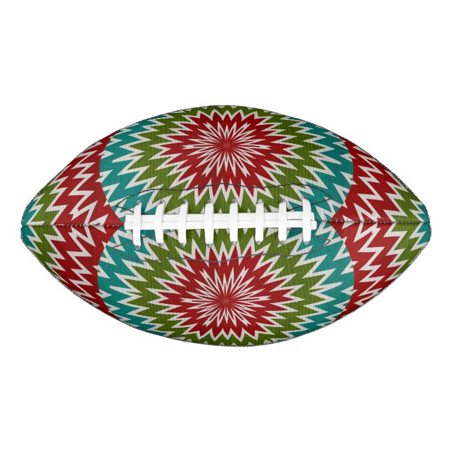 Hypnotische Mandalaik-Blume Football (Vorderseite)