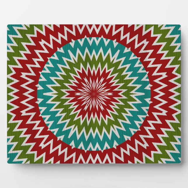 Hypnotische Mandalaik-Blume Fotoplatte (Vorderseite)