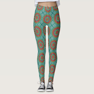 Hypnotische Mandalaik-Blume Leggings