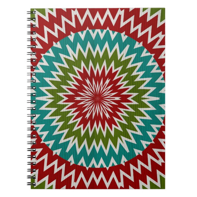 Hypnotische Mandalaik-Blume Notizblock (Vorderseite)
