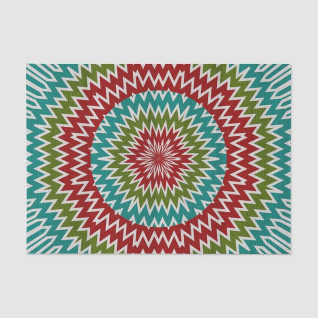 Hypnotische Mandalaik-Blume Seidenpapier (Vorderseite)