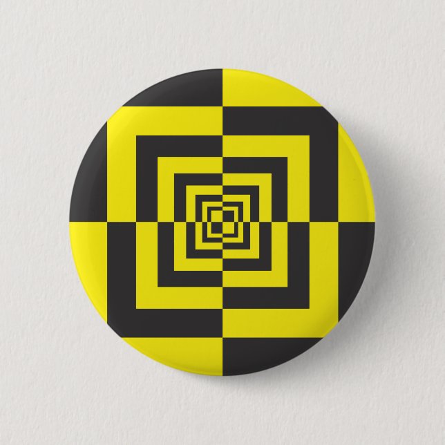 Hypnotische Quadrate Button (Vorderseite)