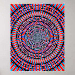 Hypnotische Radialmuster Poster